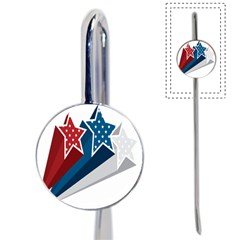 Star Red Blue White Line Space Book Mark