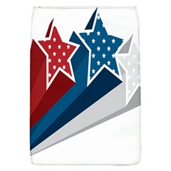 Star Red Blue White Line Space Flap Covers (l)  by Mariart