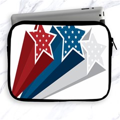 Star Red Blue White Line Space Apple Ipad 2/3/4 Zipper Cases by Mariart