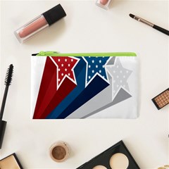 Star Red Blue White Line Space Cosmetic Bag (xs) by Mariart