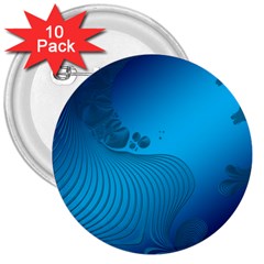 Fractals Lines Wave Pattern 3  Buttons (10 Pack)  by Nexatart