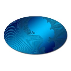 Fractals Lines Wave Pattern Oval Magnet by Nexatart