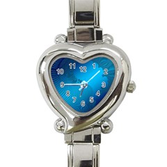 Fractals Lines Wave Pattern Heart Italian Charm Watch by Nexatart