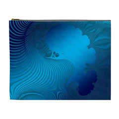 Fractals Lines Wave Pattern Cosmetic Bag (xl) by Nexatart