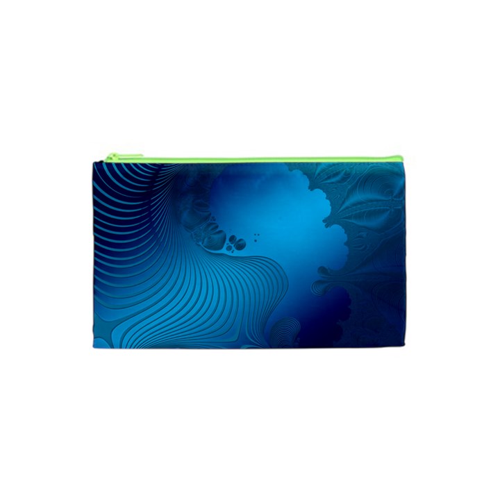 Fractals Lines Wave Pattern Cosmetic Bag (XS)