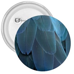 Feather Plumage Blue Parrot 3  Buttons by Nexatart