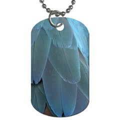 Feather Plumage Blue Parrot Dog Tag (one Side) by Nexatart