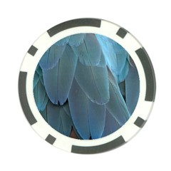 Feather Plumage Blue Parrot Poker Chip Card Guard by Nexatart