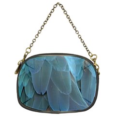 Feather Plumage Blue Parrot Chain Purses (two Sides)  by Nexatart