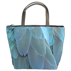 Feather Plumage Blue Parrot Bucket Bags by Nexatart