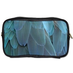 Feather Plumage Blue Parrot Toiletries Bags by Nexatart