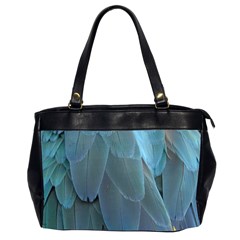 Feather Plumage Blue Parrot Office Handbags (2 Sides)  by Nexatart