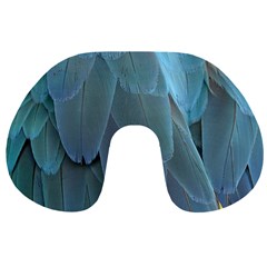 Feather Plumage Blue Parrot Travel Neck Pillows by Nexatart