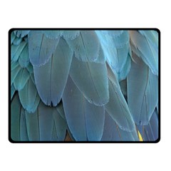 Feather Plumage Blue Parrot Double Sided Fleece Blanket (small)  by Nexatart