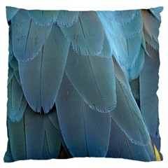 Feather Plumage Blue Parrot Standard Flano Cushion Case (one Side) by Nexatart