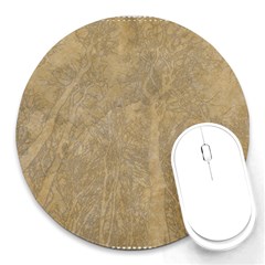 Abstract Forest Trees Age Aging Round Mousepads by Nexatart