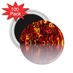 Effect Pattern Brush Red Orange 2 25  Magnets (100 Pack)  by Nexatart