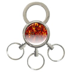 Effect Pattern Brush Red Orange 3-ring Key Chains by Nexatart