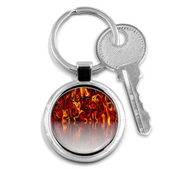 Effect Pattern Brush Red Orange Key Chains (round)  by Nexatart