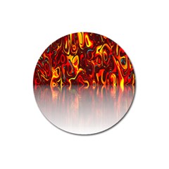 Effect Pattern Brush Red Orange Magnet 3  (round) by Nexatart