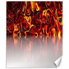 Effect Pattern Brush Red Orange Canvas 20  X 24   by Nexatart