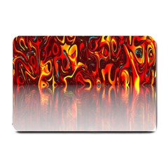 Effect Pattern Brush Red Orange Small Doormat  by Nexatart