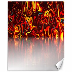 Effect Pattern Brush Red Orange Canvas 11  X 14   by Nexatart