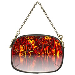 Effect Pattern Brush Red Orange Chain Purses (one Side)  by Nexatart