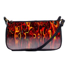 Effect Pattern Brush Red Orange Shoulder Clutch Bags by Nexatart