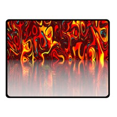 Effect Pattern Brush Red Orange Fleece Blanket (small) by Nexatart