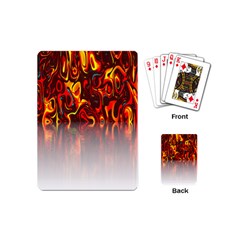 Effect Pattern Brush Red Orange Playing Cards (mini)  by Nexatart