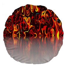 Effect Pattern Brush Red Orange Large 18  Premium Round Cushions by Nexatart