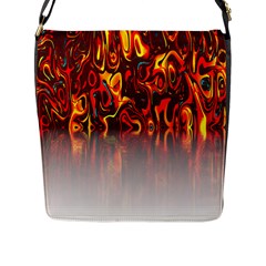 Effect Pattern Brush Red Orange Flap Messenger Bag (l)  by Nexatart