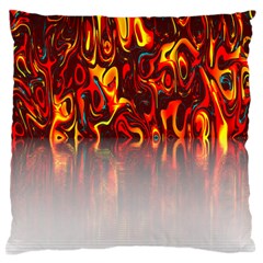 Effect Pattern Brush Red Orange Large Flano Cushion Case (one Side) by Nexatart