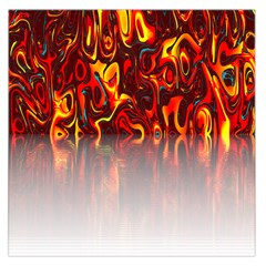 Effect Pattern Brush Red Orange Large Satin Scarf (square) by Nexatart