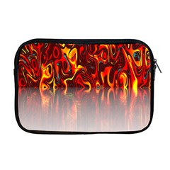 Effect Pattern Brush Red Orange Apple Macbook Pro 17  Zipper Case by Nexatart