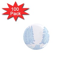 Winter Snow Trees Forest 1  Mini Magnets (100 Pack)  by Nexatart