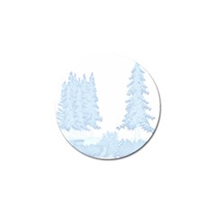 Winter Snow Trees Forest Golf Ball Marker (4 Pack) by Nexatart