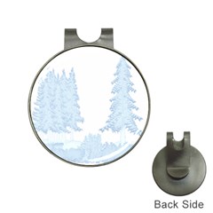 Winter Snow Trees Forest Hat Clips With Golf Markers by Nexatart