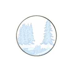 Winter Snow Trees Forest Hat Clip Ball Marker (4 Pack) by Nexatart