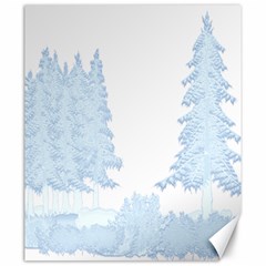 Winter Snow Trees Forest Canvas 20  X 24   by Nexatart