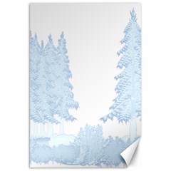 Winter Snow Trees Forest Canvas 20  X 30   by Nexatart