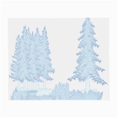 Winter Snow Trees Forest Small Glasses Cloth (2-side) by Nexatart