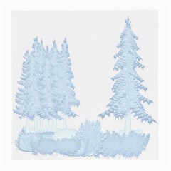 Winter Snow Trees Forest Medium Glasses Cloth (2-side) by Nexatart