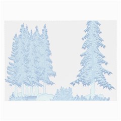 Winter Snow Trees Forest Large Glasses Cloth by Nexatart