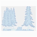 Winter Snow Trees Forest Large Glasses Cloth (2-Side) Front