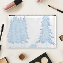 Winter Snow Trees Forest Cosmetic Bag (large)  by Nexatart