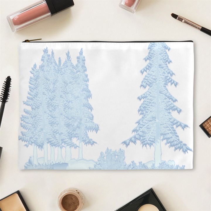 Winter Snow Trees Forest Cosmetic Bag (XL)