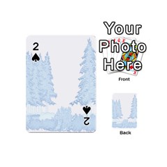 Winter Snow Trees Forest Playing Cards 54 (mini)  by Nexatart