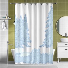 Winter Snow Trees Forest Shower Curtain 48  X 72  (small)  by Nexatart